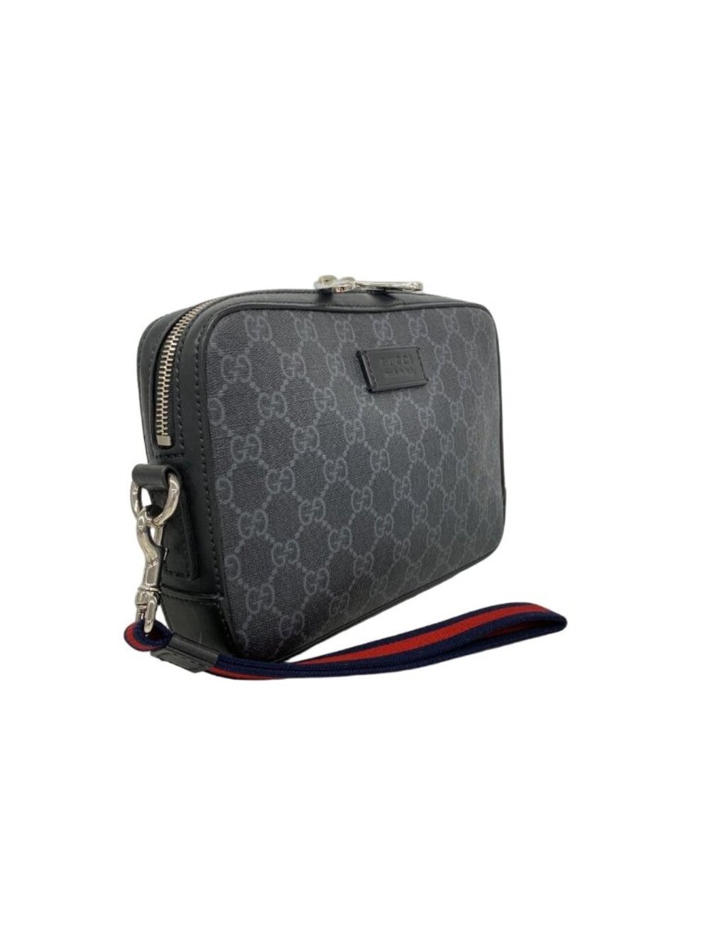 Gucci Clutch GG Supreme Black Silver - Picture 2 of 9
